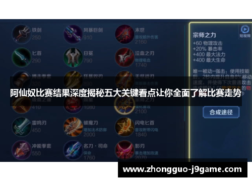 阿仙奴比赛结果深度揭秘五大关键看点让你全面了解比赛走势